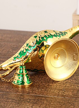 新品阿拉丁神灯道具家用客厅书房玄关酒柜K复古创意俄罗斯许愿轻