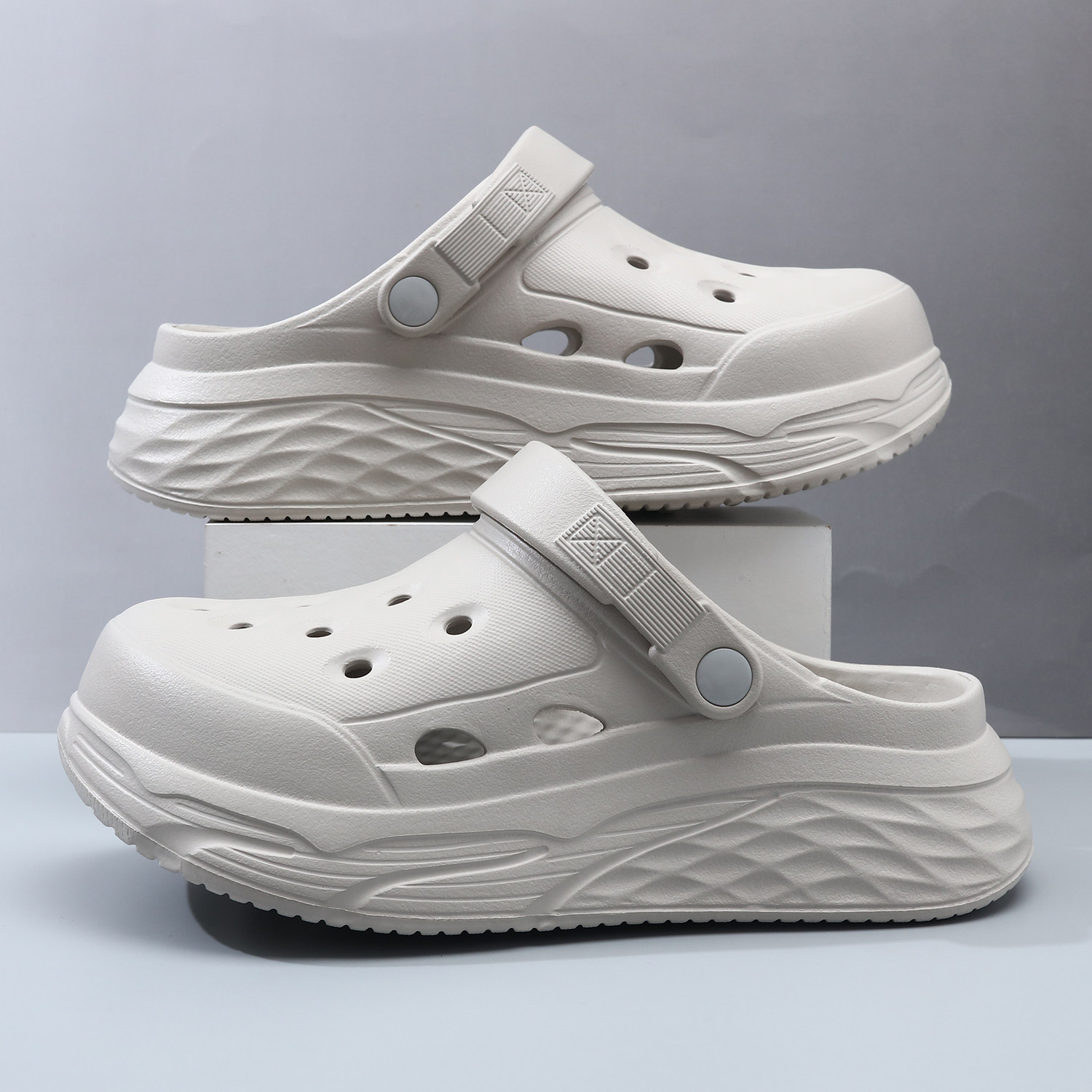 洞洞鞋运动凉鞋男鞋拖鞋厚底增高轻便海边沙滩泡泡鞋2025新款网红,淘宝优惠券,粉丝福利购,淘宝优惠卷