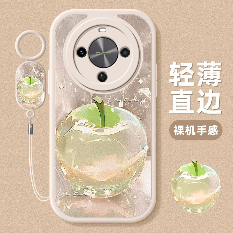 适用华为麦芒30手机壳新款麦芒A20创意水晶苹果麦芒11小众颜值女款麦芒10SE指环挂绳硅胶套麦芒10全包防摔壳 - 图2