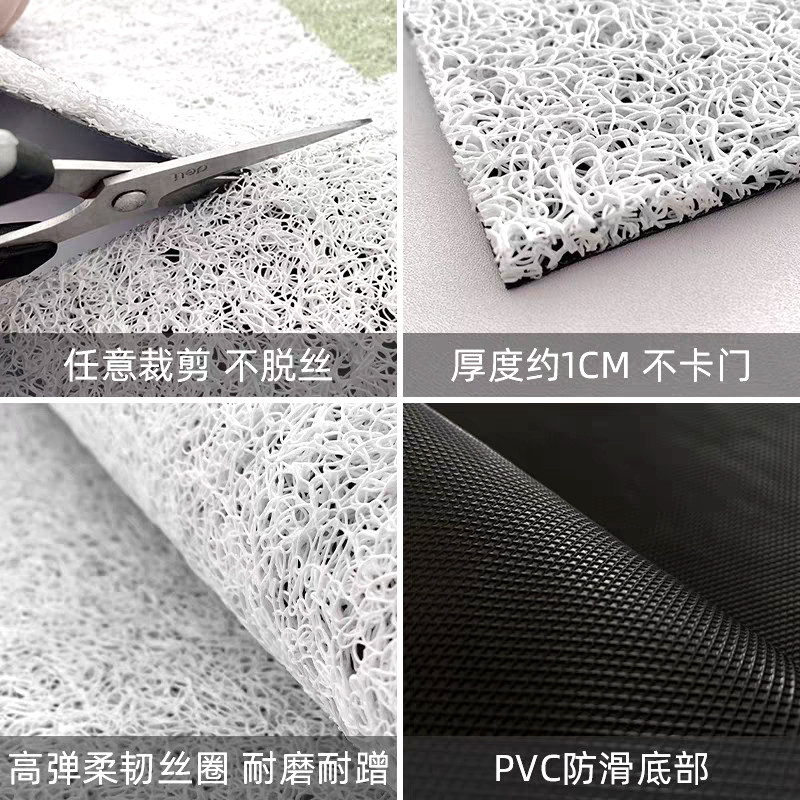 卡通小狗门口地垫入户门垫家用丝圈防滑脚垫子入门玄关地毯可裁剪,淘宝优惠券,粉丝福利购,淘宝优惠卷