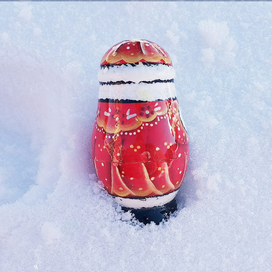 Santa Claus Russian 5-layer matryoshka doll living room decoration ornaments for birthday and New Year girlfriend creative gifts