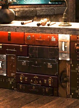 婚纱影楼摄影道具外n景拍照橱窗摆件复古手提箱子拍照婚纱道具皮