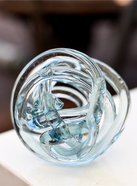 每周一三五10点上新/o北欧风彩色玻璃麻团抽象艺术桌面装饰品G7-2