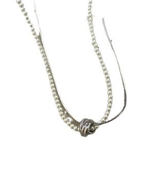 复古简约珍珠双层项链女甜酷气质高级感法式叠戴锁骨链义乌配饰潮