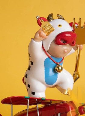 稀奇艺术开运好礼《好牛叉》I桌面招财牛雕塑摆件