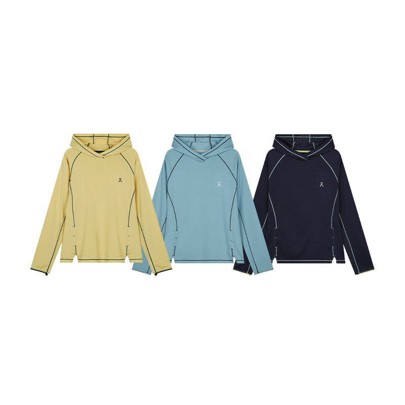 ACMEITEM爱棵米 户外情侣连帽骑行T恤吸湿速干合体长袖上衣男女,淘宝优惠券,粉丝福利购,淘宝优惠卷