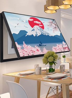 神奈川冲浪里电表箱装饰画日式遮挡配电箱空开箱弱电闸挂画免打孔