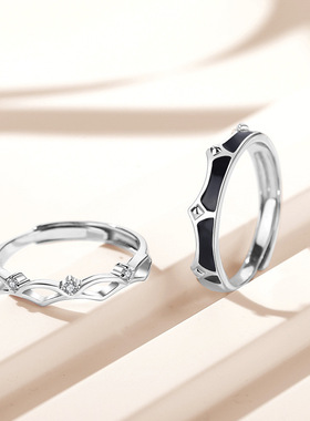 简约公主与骑士情侣戒指