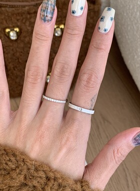 Vintage中古风拉丝八芒星戒指