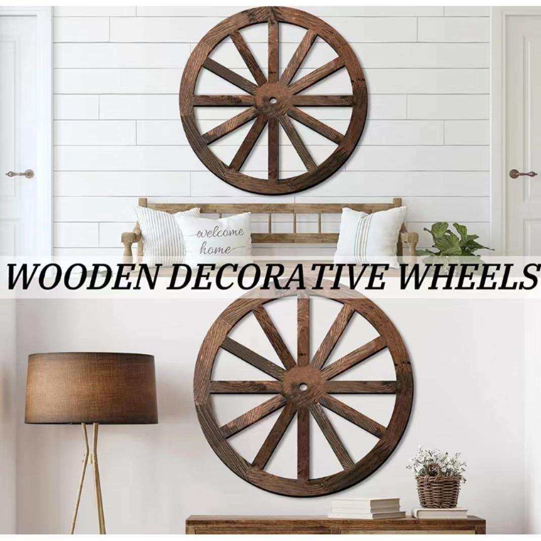 复古酒吧餐厅墙面壁挂装饰木制品创意车轮形状家居装饰木质挂件,淘宝优惠券,粉丝福利购,淘宝优惠卷