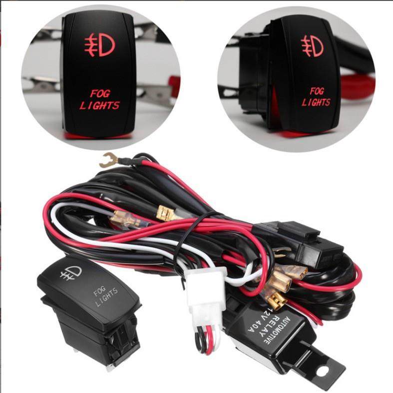 汽车改装12/24V通用雾灯开关线束大功率LED长条灯工作灯开关线束,淘宝优惠券,粉丝福利购,淘宝优惠卷