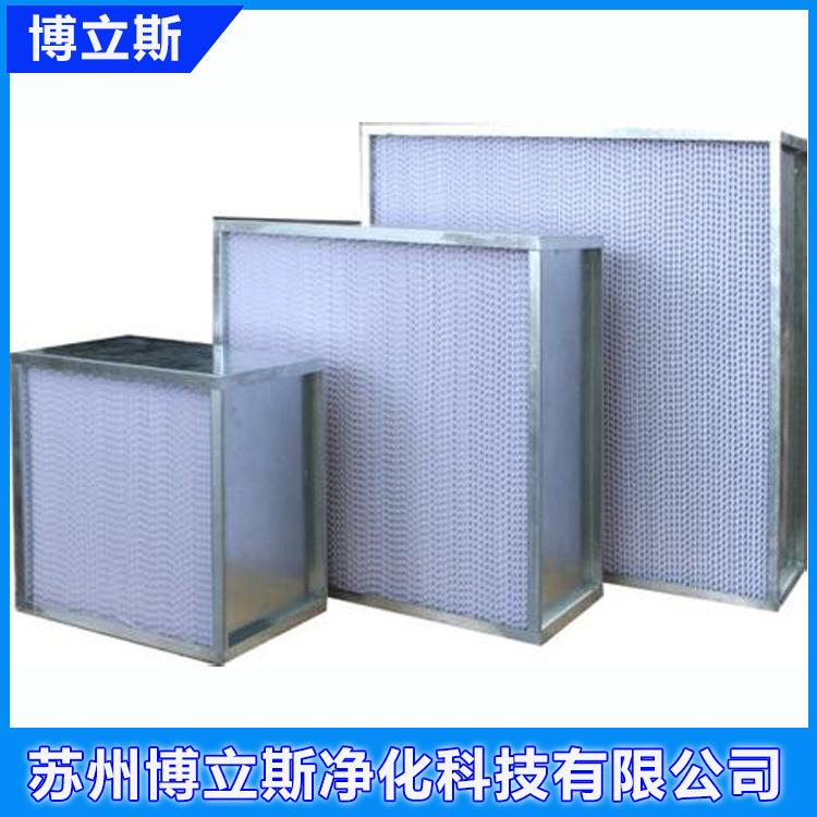厂家供应镀锌框有隔板高效空气过滤器可 - 图0
