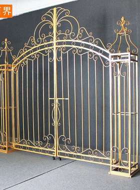 花园游拱门室外爬藤婚庆铁BJ1424艺架门旅景区摆件网红拍院照布置