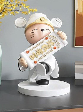 招财猫摆件前台办公室桌面工艺品店铺开K业礼物入户玄关乔迁礼品