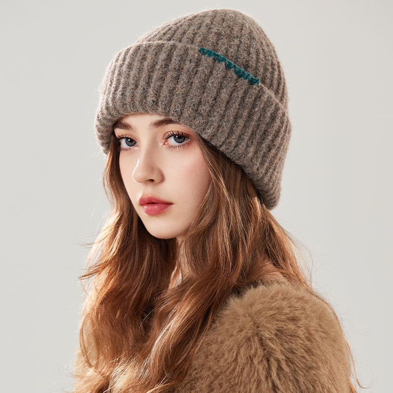 稻草人毛线针织包头复古堆堆帽子女2025秋冬骑车防寒纯色气质冷帽,淘宝优惠券,粉丝福利购,淘宝优惠卷