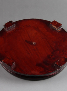 钧瓷花瓶摆件实木可旋转底座陶瓷摆件木质底座