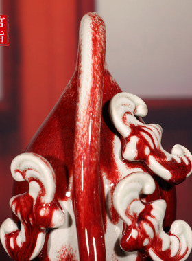 钧瓷摆件福禄双全葫芦中国红釉色禹州神垕钧窑花瓶高档送陶瓷礼品