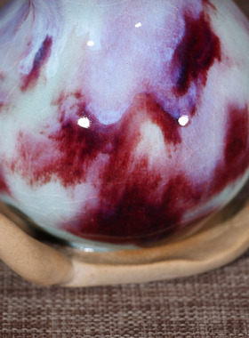 陶瓷创意中式桌面摆件钧瓷煤烧釉葫芦家居客厅装饰祝福招财送礼品