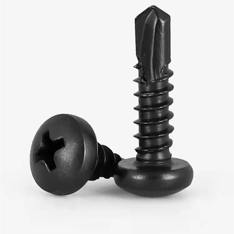 410不锈钢盘头燕尾丝圆头十字钻尾螺丝自攻自钻螺钉304防锈黑色 - 图1