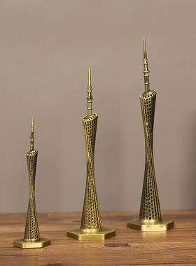广州塔小蛮腰金属建筑模型旅游纪念品小礼物礼品桌面装饰品摆件