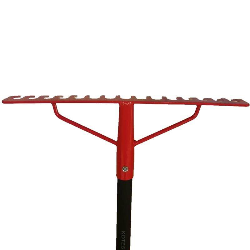 KOTESO开拓者KT806金属园林土耙子 1.4米钢管16齿钉耙 整地松土 - 图3