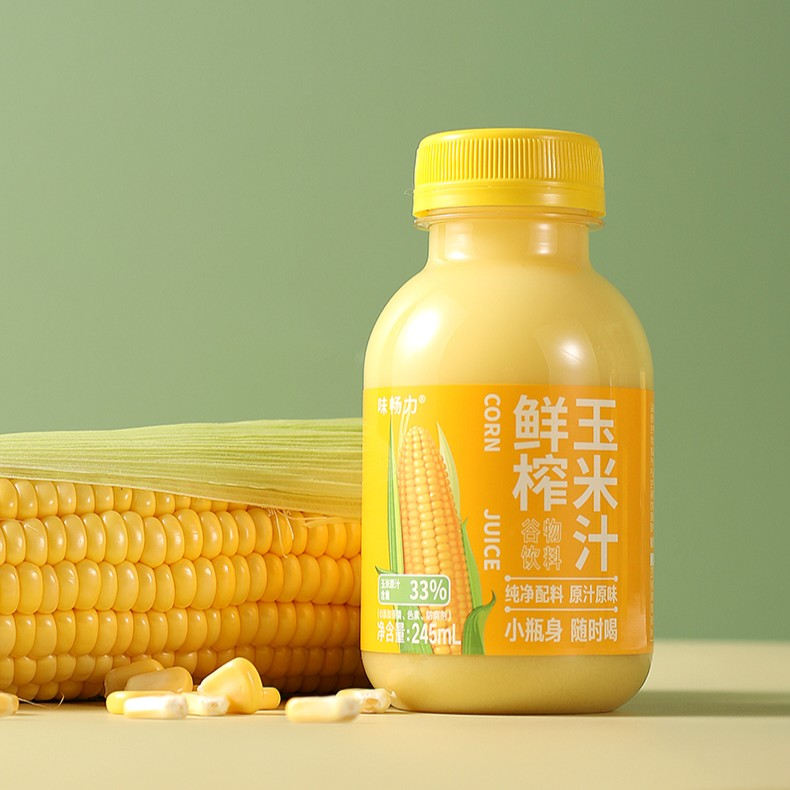 味畅力鲜榨玉米汁饮料天然谷物饮品非浓缩欢迎NFC非转基因玉米汁0