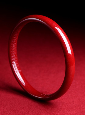 久雅水晶原矿朱砂手镯高含量时尚