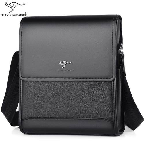 潮牌男包单肩斜挎包休闲皮包翻盖通勤包大容量时尚商务小背包新款 - 图3