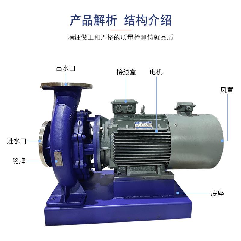 ISW型316L单级卧式管道化工泵增压热水循环304不锈钢耐腐蚀离心泵 - 图1