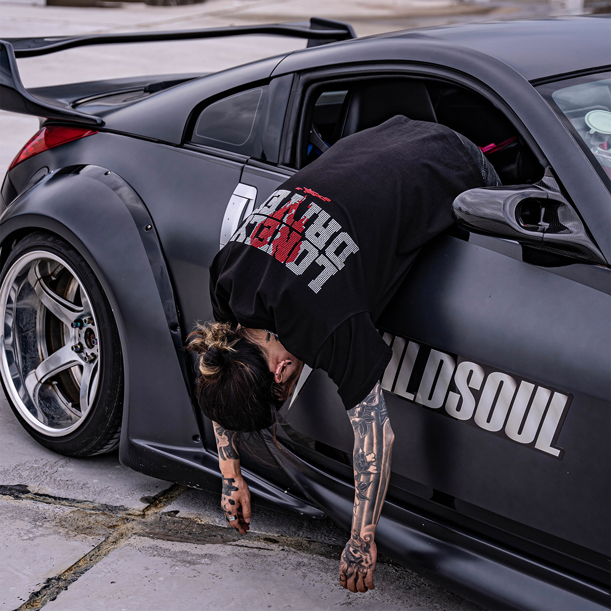 wildsoul美式街头LONELYDRIVER心碎俱乐部情侣款纯棉T恤半袖短袖 - 图1