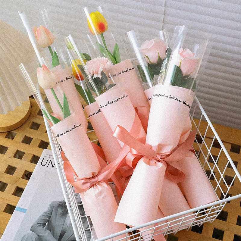 教师节礼物2024新款送女老师生日礼实用品郁金香永生花束伴新品