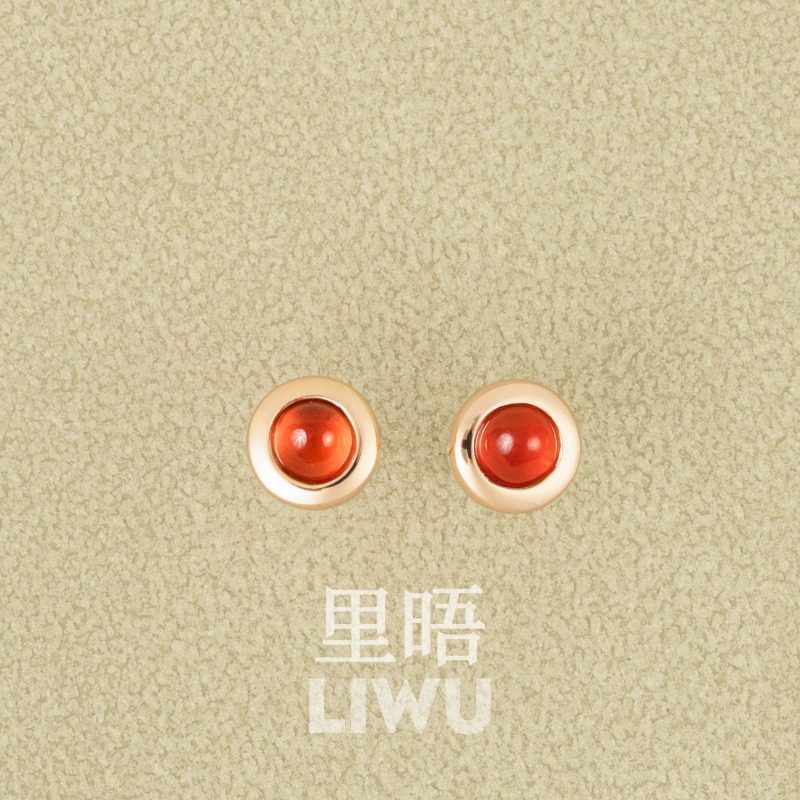 里晤S925纯银镀金红玛瑙耳钉新中式显白 送女友闺蜜 新年春节礼物,淘宝优惠券,粉丝福利购,淘宝优惠卷