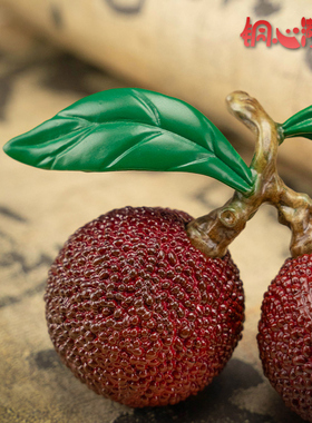 铜心满福《扬眉吐气》铜杨梅摆件