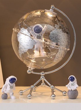 地球仪摆件轻奢高级感玄关电视酒柜装饰品男女孩儿童生日乔迁礼物