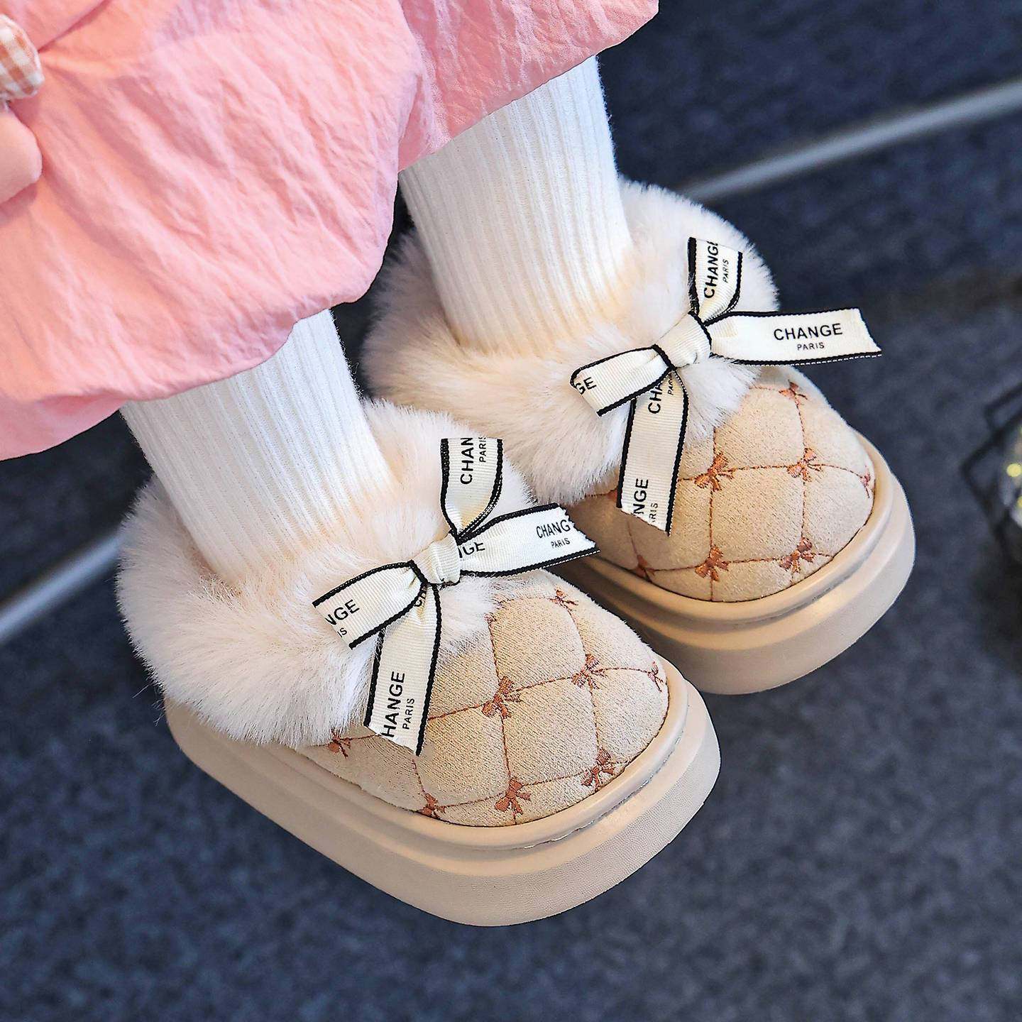 冬季儿童棉拖鞋室内加绒居家保暖可爱公主风女童宝宝包跟防滑棉鞋,淘宝优惠券,粉丝福利购,淘宝优惠卷