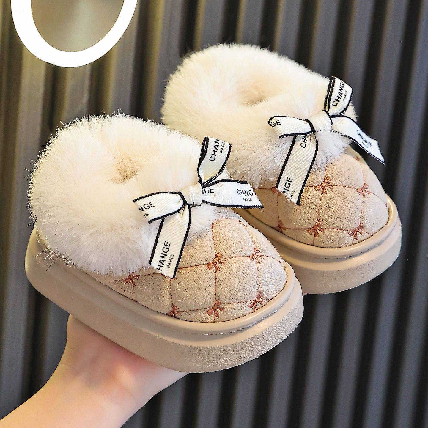 冬季儿童棉拖鞋室内加绒居家保暖可爱公主风女童宝宝包跟防滑棉鞋,淘宝优惠券,粉丝福利购,淘宝优惠卷