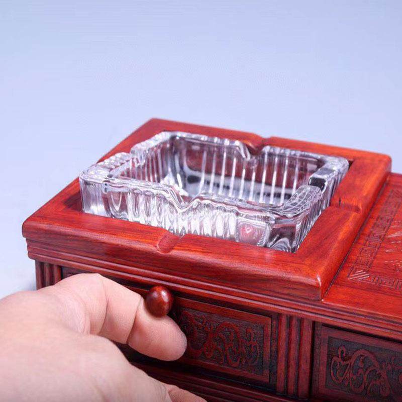 大红酸枝烟灰缸实木质中式家用客厅装饰烟缸复古创意玻璃烟灰缸,淘宝优惠券,粉丝福利购,淘宝优惠卷