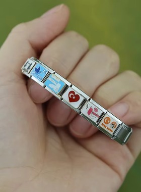 男女生小众英文字母手链表带DIY