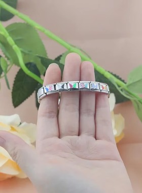 钛钢蝴蝶弹力手链DIY女现速发货