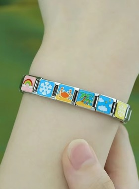 Hapiship模块手链弹力表带女礼物