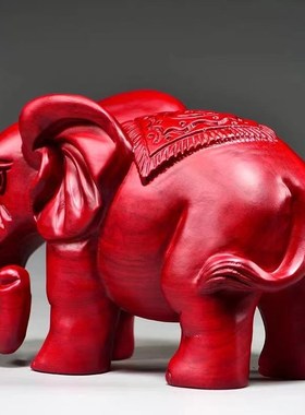 大象摆件镇宅招财乔迁客厅办公室卧室实木质雕刻红木家居玄关工艺