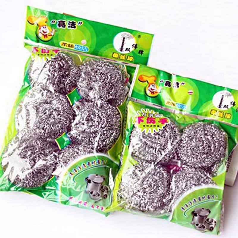 1袋4只金属钢丝球不锈钢清洁球刷锅神器去污洗碗清洁球高品质大号,淘宝优惠券,粉丝福利购,淘宝优惠卷