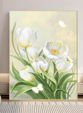 百合花didy数字油画填充填色油彩画纯手工画卧室饭厅丙烯画手绘画