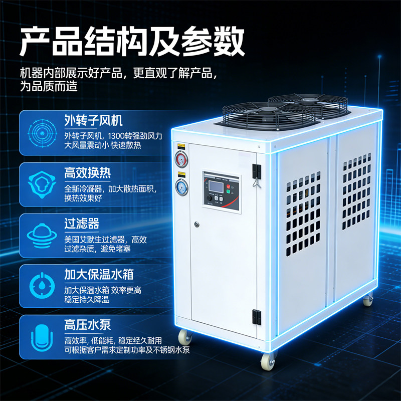 工业冷水机风冷式激光注塑模具水循环冰水制冷机组5P10匹水冷机,淘宝优惠券,粉丝福利购,淘宝优惠卷