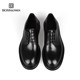 BOSSSUNWEN Derby Shoes Men's Genuine Leather Lightweight Leather Shoes Men's Business Shoes Groom's Shoes