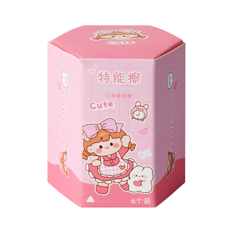 集屑三角橡皮擦无屑超干净小学生专用擦字成线擦拭成条2B橡皮不留痕幼儿园儿童素描美术橡皮擦铅笔套装 - 图3