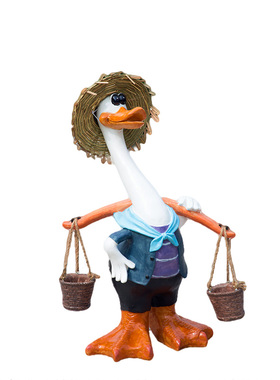 花园装饰 庭院创意户外园艺装饰摆件树脂工艺品卡通鸭子动物摆件