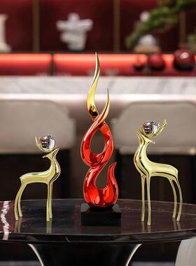 创意玄关摆件高级感办公室客厅电视柜酒柜节节高升艺术家居装饰品