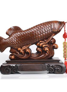招财金龙鱼摆件饭店铺开 业工艺礼品客厅家居装饰品电视柜酒柜摆