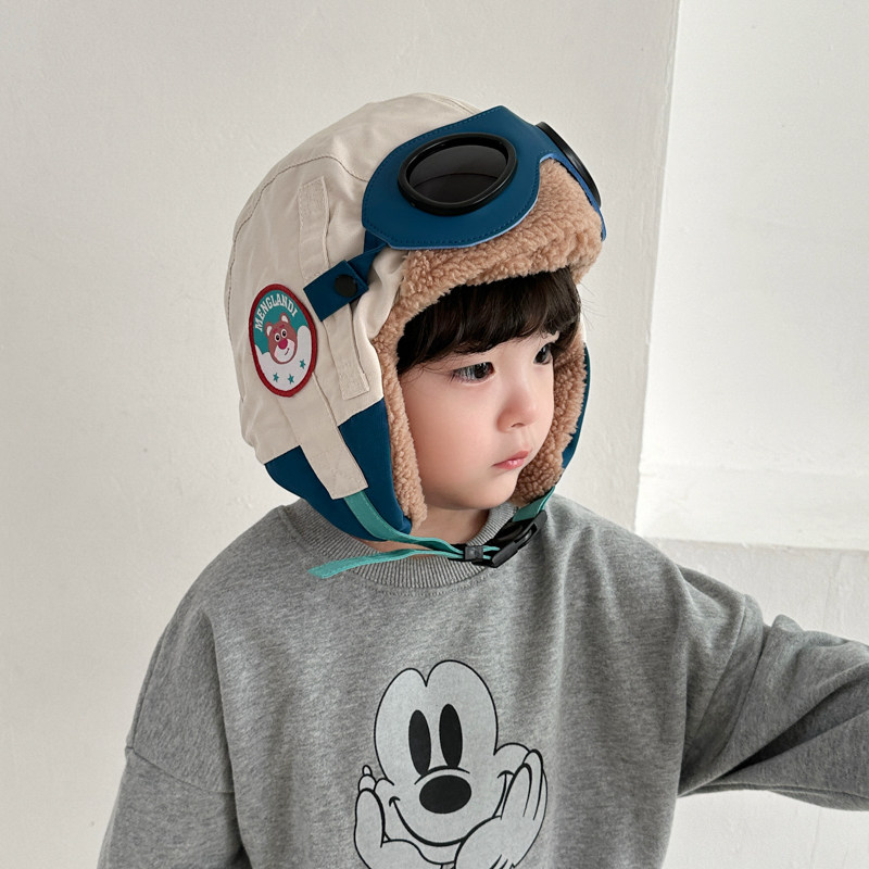 儿童帽子男童潮酷飞行员帽秋冬季东北防寒保暖防风女童护耳雷锋帽,淘宝优惠券,粉丝福利购,淘宝优惠卷